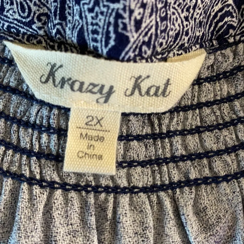 Krazy Kat V neck with embellishments Blouse /Tunic - Image 8
