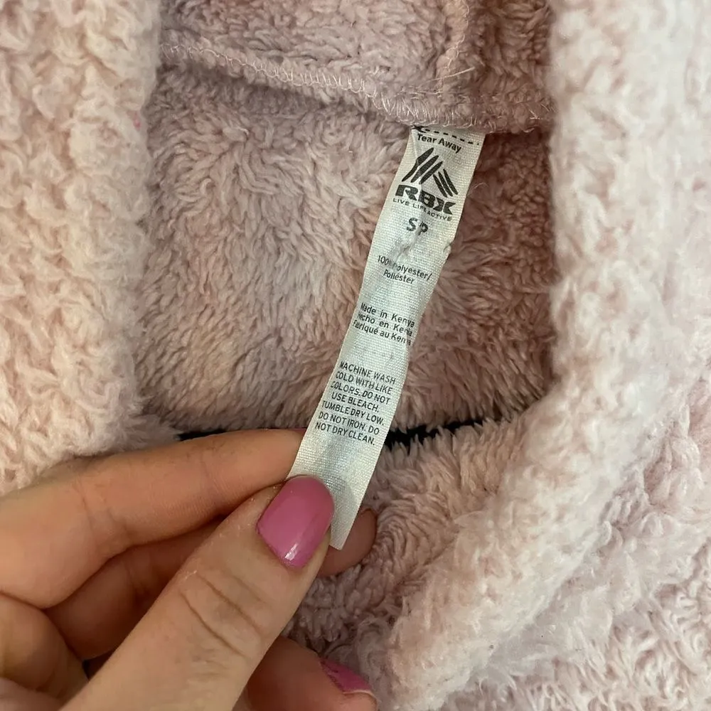 Rbx pink Sherpa cowl neck pullover size small - Image 4