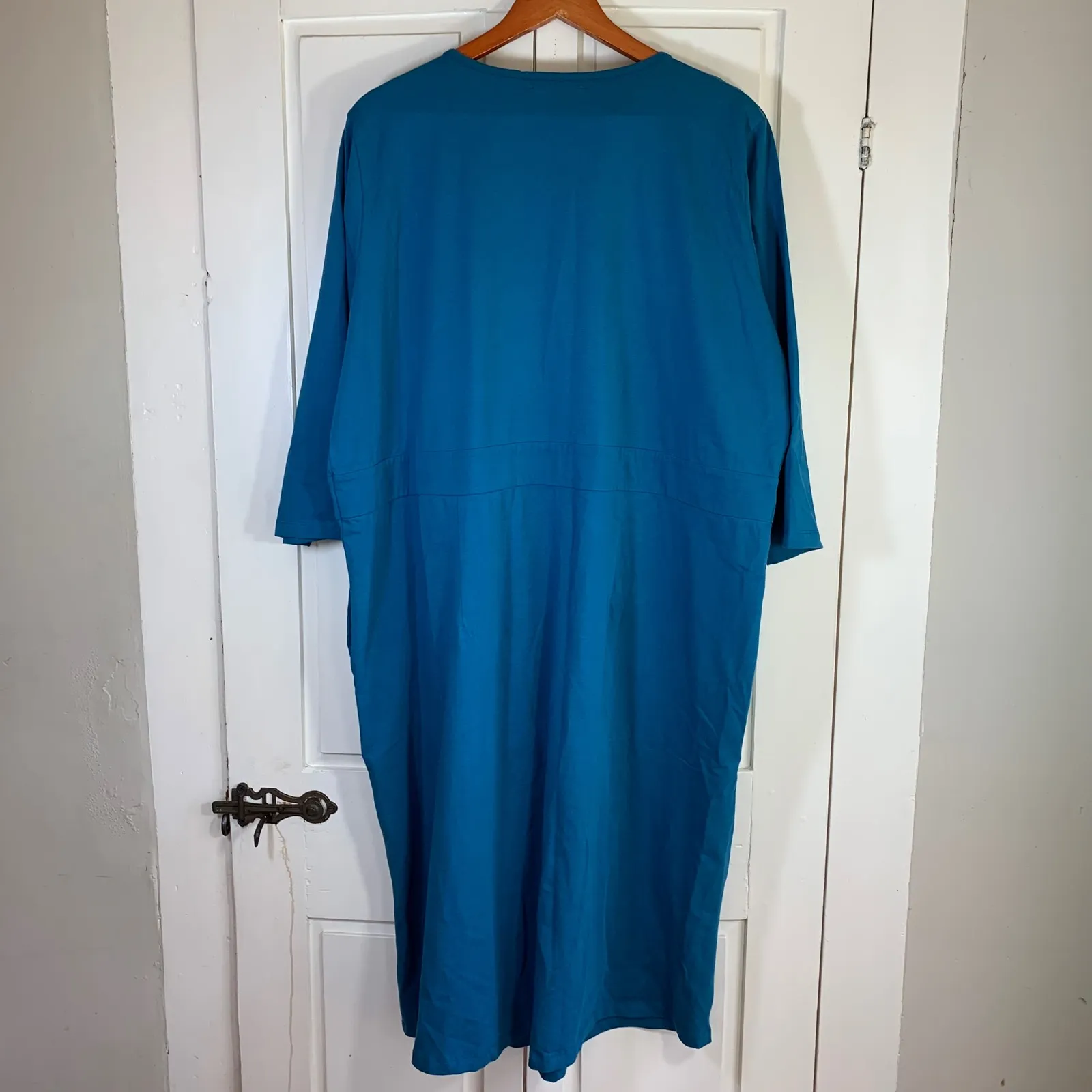Ulla Popken Womens Dress 20 / 22 Teal Blue A Line Fit Embroidered Tassel Plus Sz Size undefined - Image 2