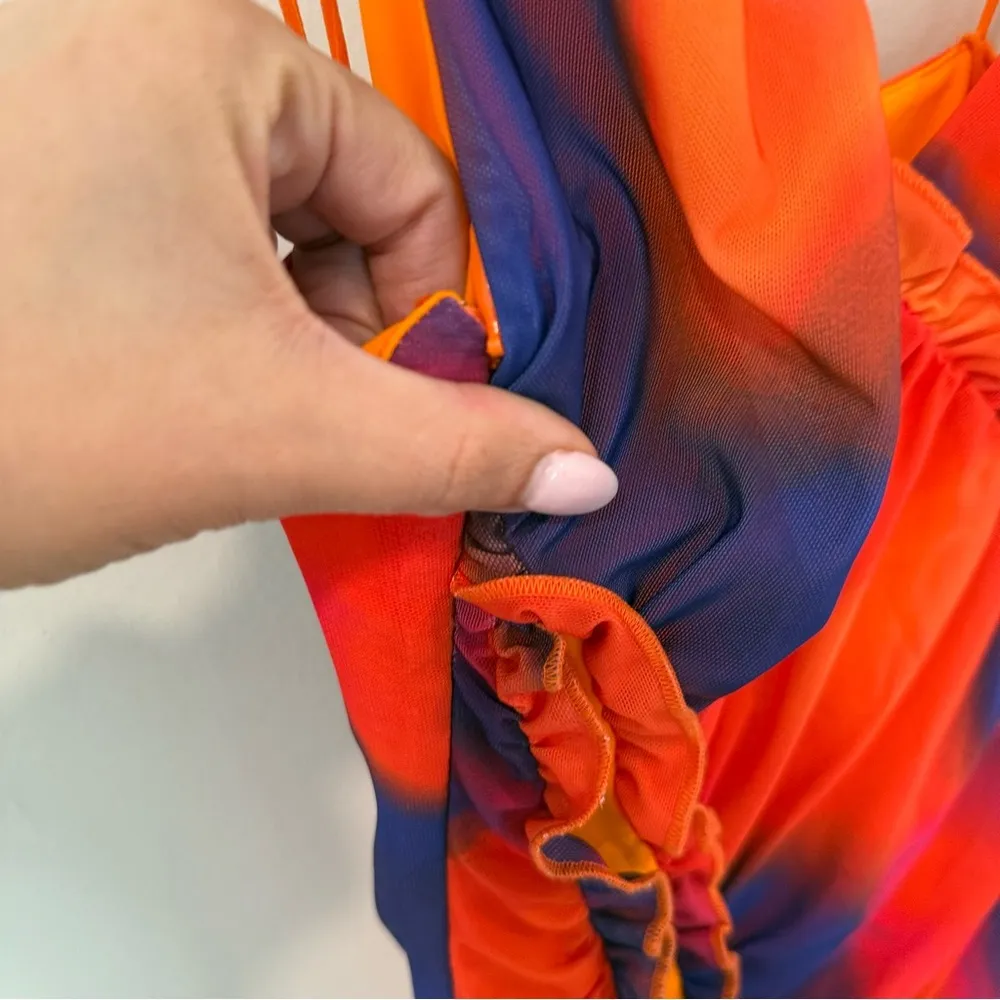 H:OURS Revolve Quintana Dress Candy Ombre Midi DRESS SIZE XS 1886 - Image 6