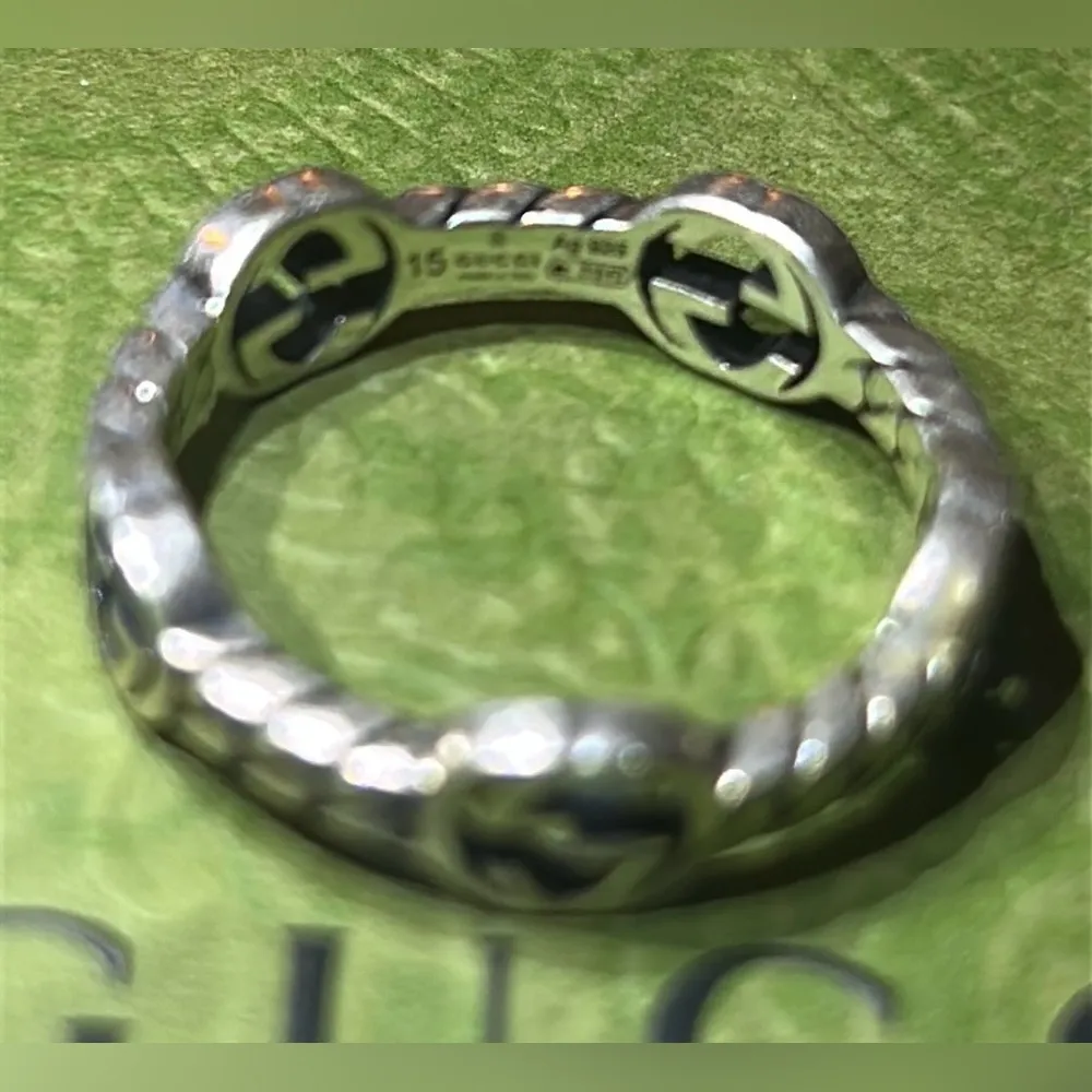 Gucci  Interlocking G Ring Silver 925 Semi Shiny - Image 5