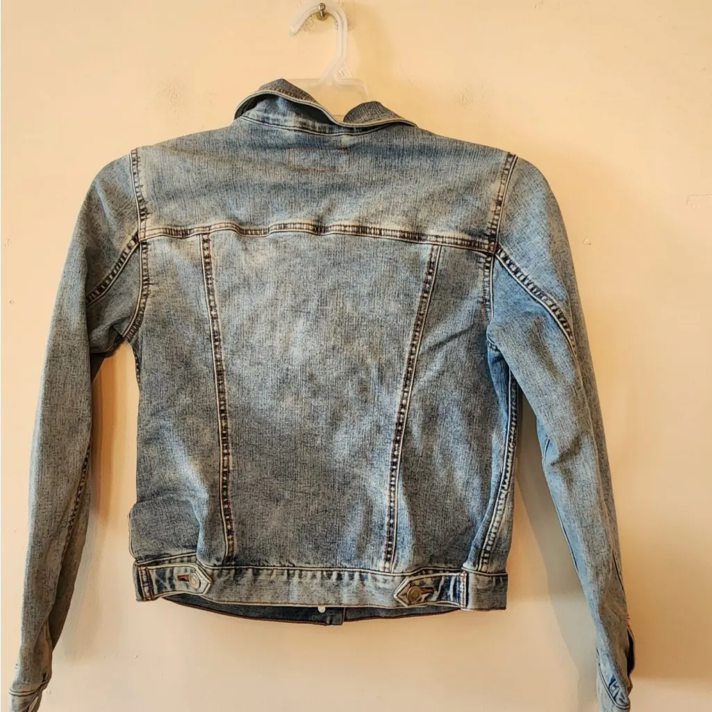 Time and tru Denim Jean trucker jacket size womens small Blue - Image 2