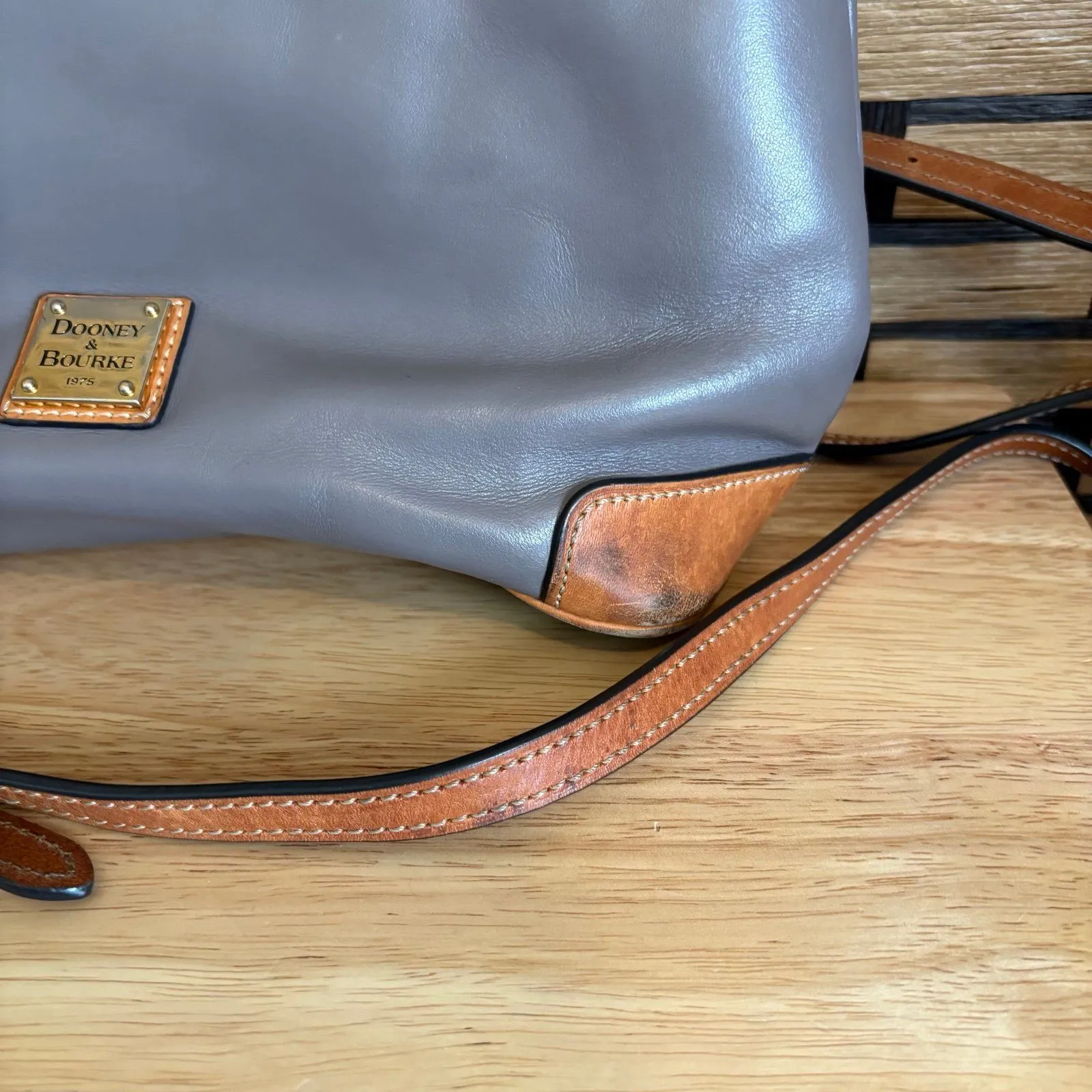 Dooney &‎ Bourke Gray Crossbody Purse - Image 6