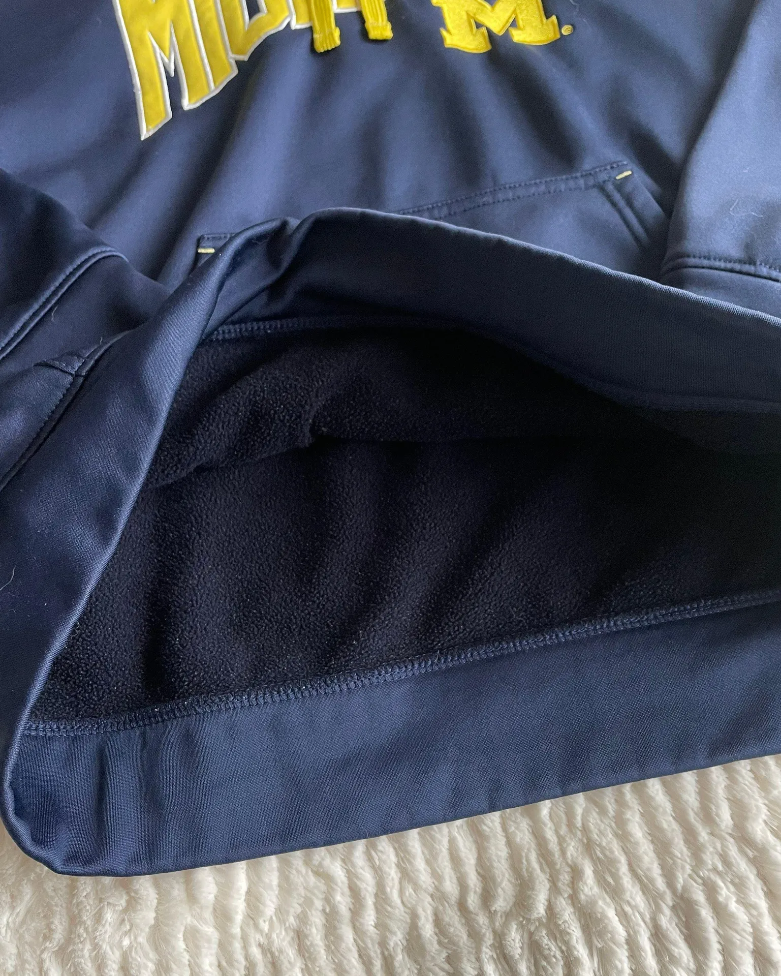 University of Michigan Hoodie Blue Size L - Image 3