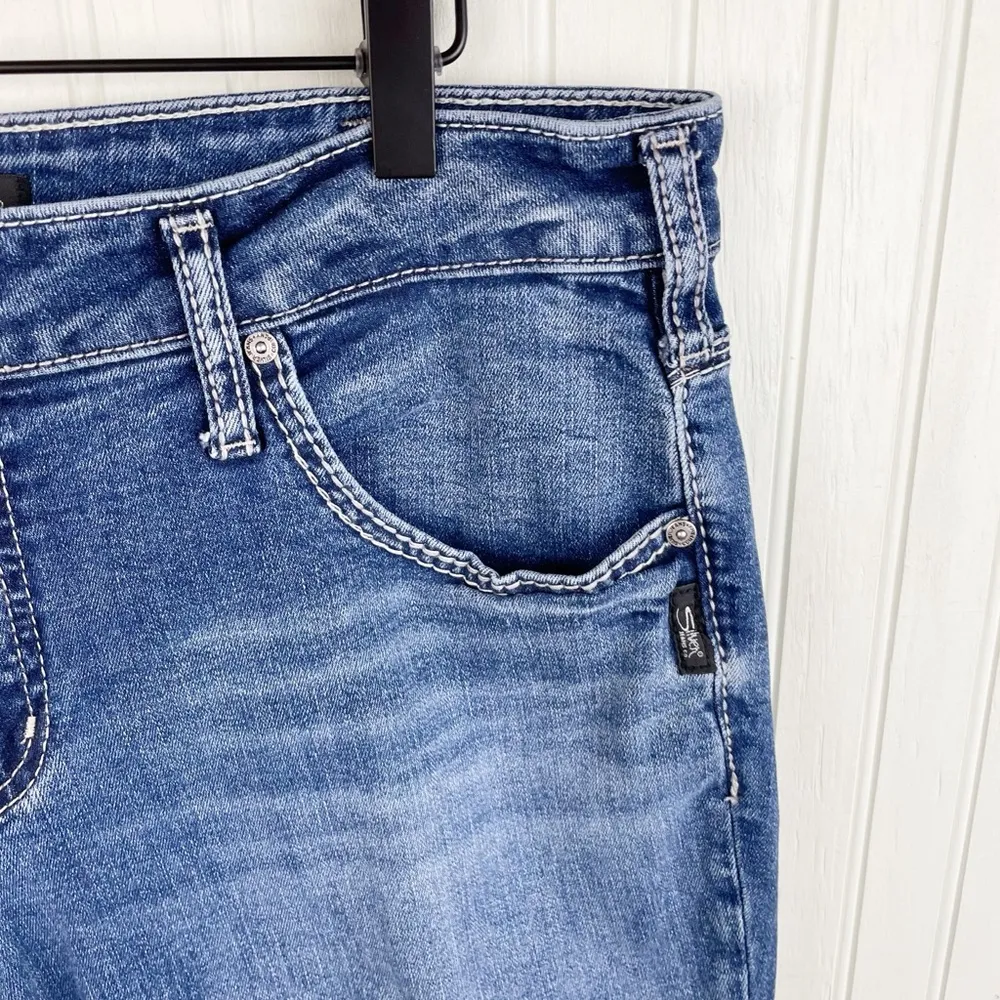 Silver Jeans Women's Boyfriend Mid Rise Slim Leg Denim Jeans Size W33 L29 - Image 4