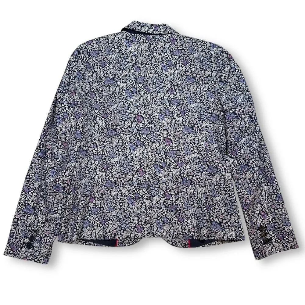 EUC Talbots Ditsy Floral Print Blazer Cotton Two‎ Button Jacket Womens 8 - Image 2