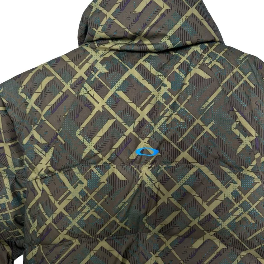 Oakley Down Puffer Snowboard Ski Jacket Winter Full Zip Green Womens Size Small - Image 5