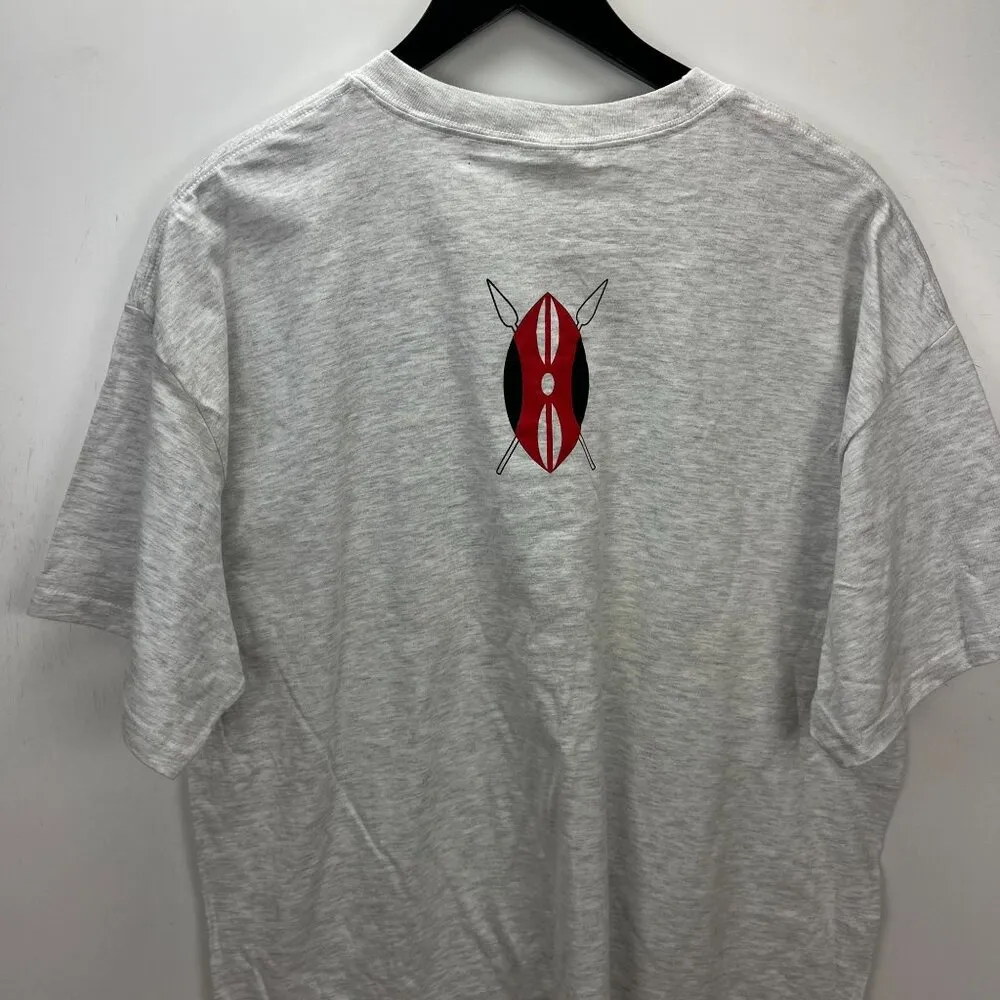 Vintage Hakuna Matata Kenya T-Shirt Hanes Beefy Large Gray Africa Map Unisex Fit - Image 6