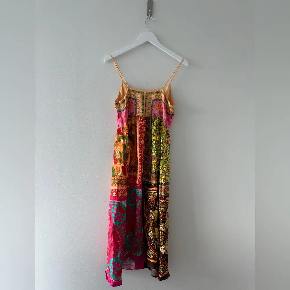 FARM RIO Mixed Scarves Midi Dress M - Image 7