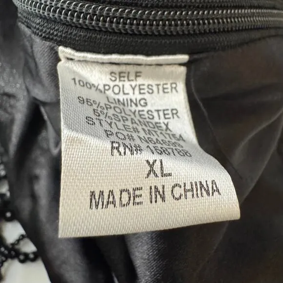 Petal‎ & Pup Milana Tweed Bead Fringe Black Sleeveless Cropped Top Size XL NWT - Image 9