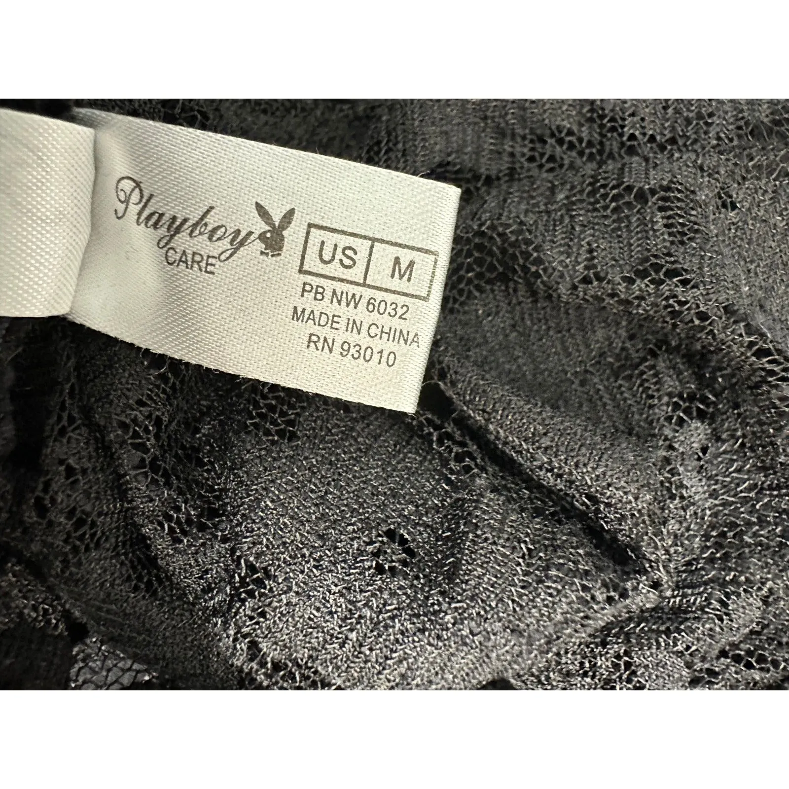 Playboy Intimates Sheer Lace Babydoll Lingerie Slip Size Medium - Image 4