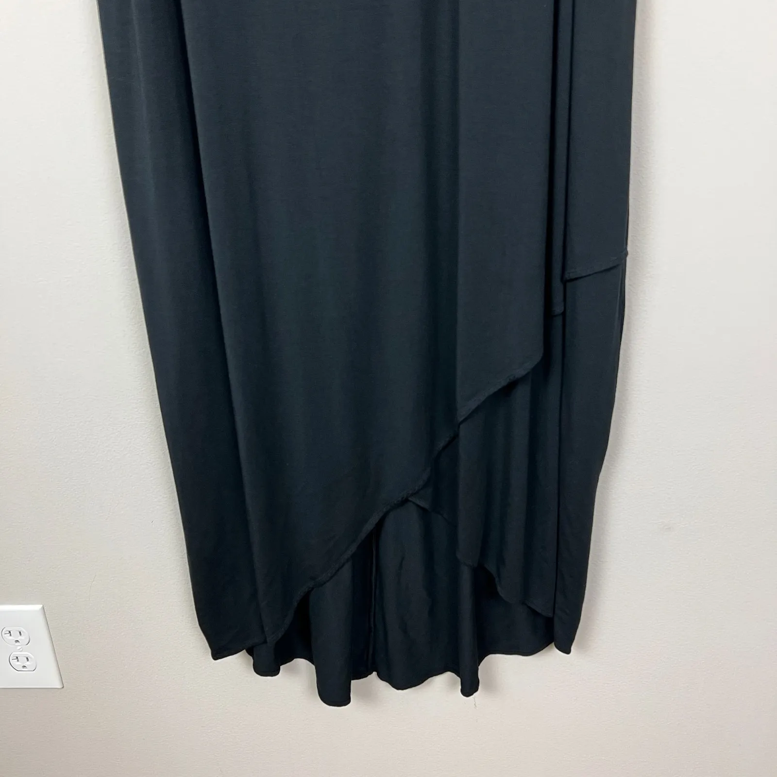 Nic & Zoe Midi Dress Womens 1X Black Tulip Hem High Low Maxi Sleeveless Casual - Image 12