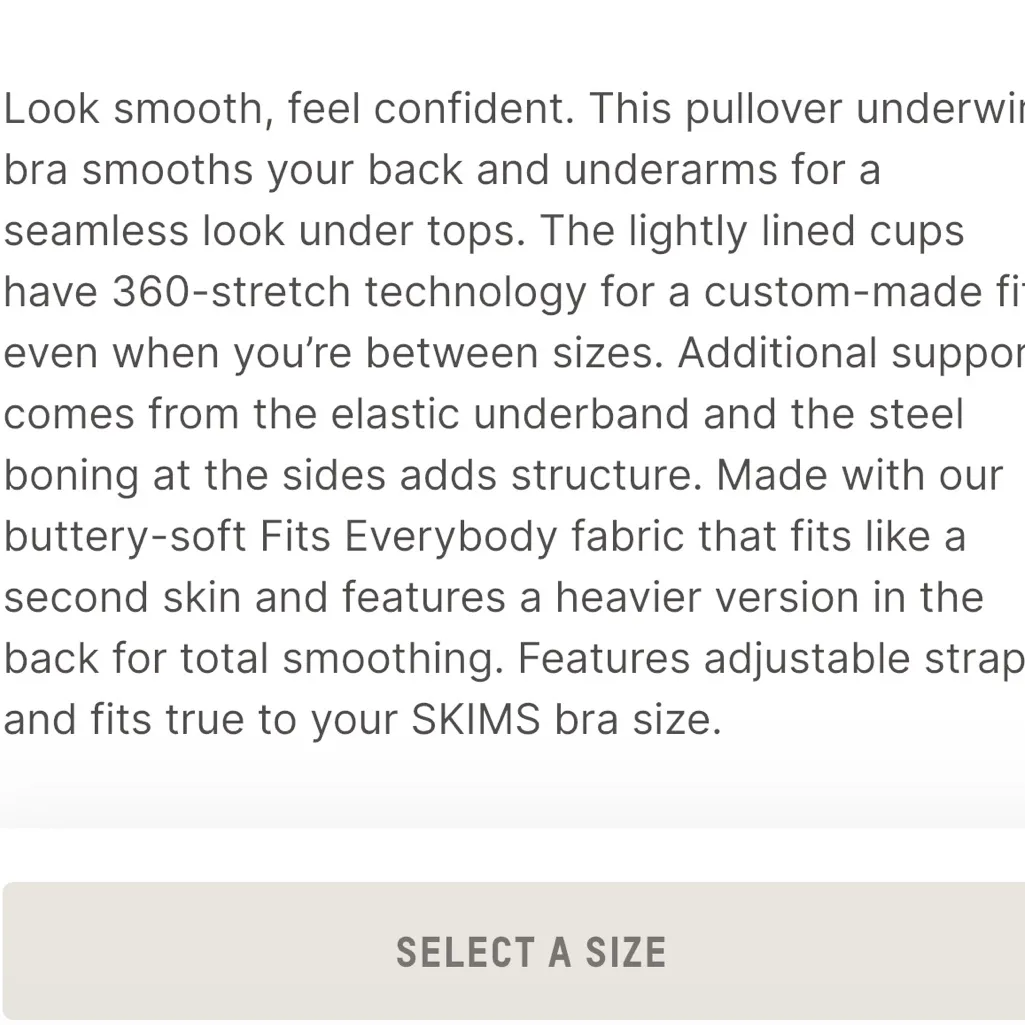 Skims Fits Everybody Back Smoothing Bra NWT Onyx RARE 38D 36F 34DDDD 34G - Image 5