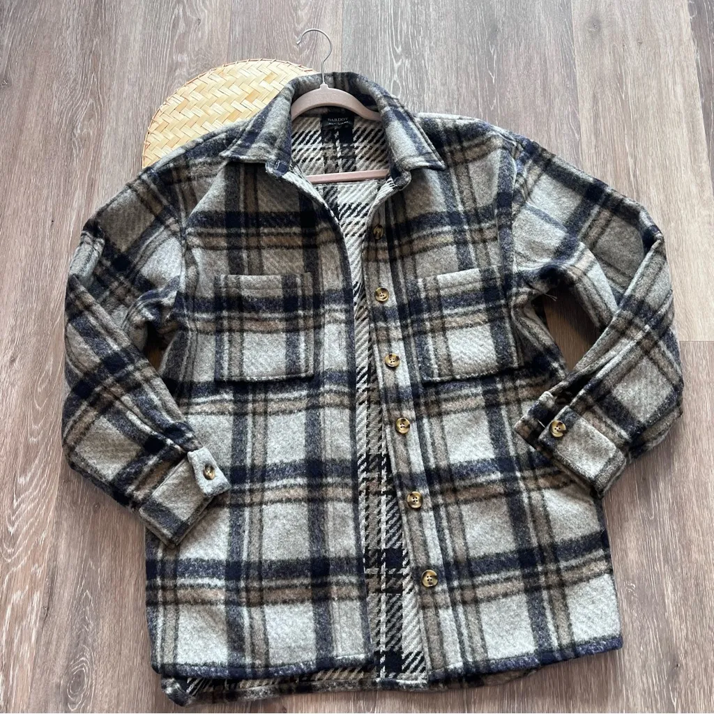 Revolve‎ Bardot checked plaid Shacket - Image 3