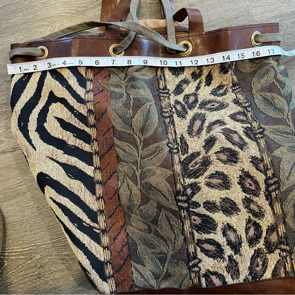 Showline Safari Animal Print Backpack Custom Travel Bag Made in the USA Brown - Image 7