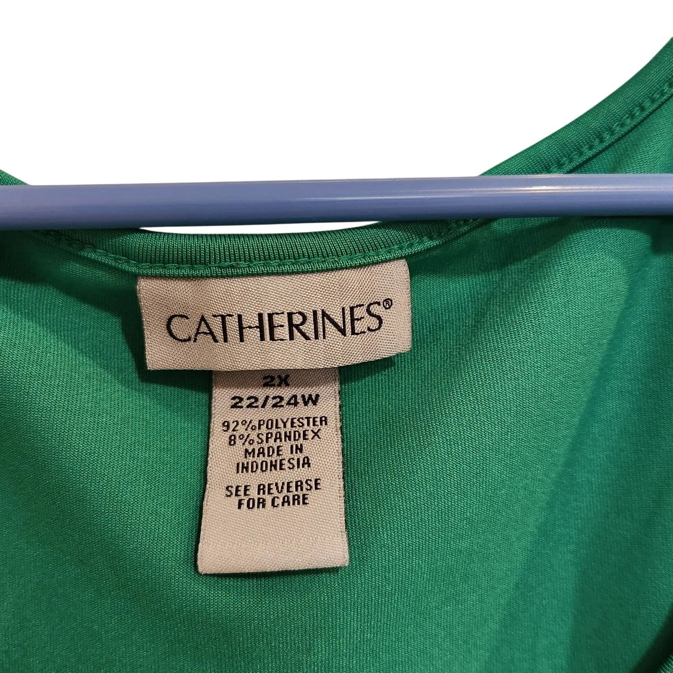 Catherines Green Stretch Sleeveless Scoop Neck Lounge Tank Top Size 2X 22/24W - Image 4