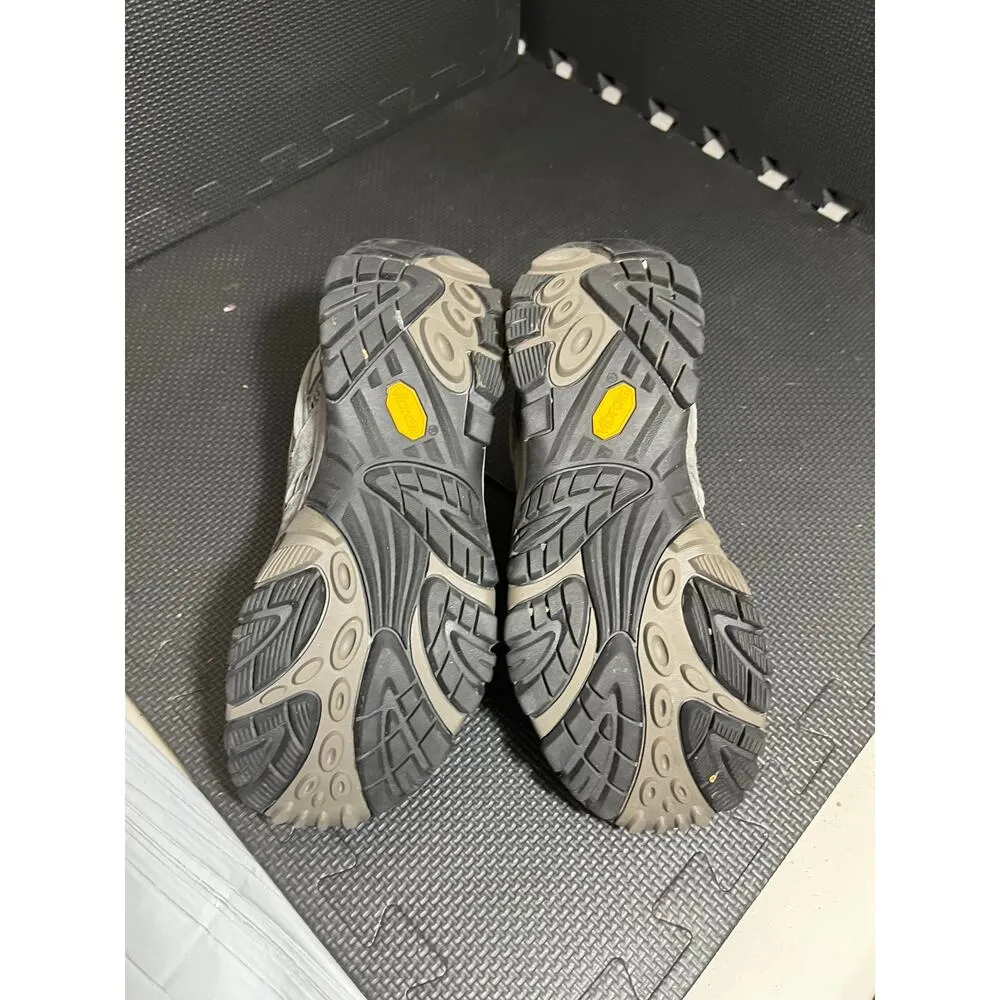 Women’s  Moab 2 Vent Waterproof Grey Athletic Hiking Shoes 8 Wide Vibram - Image 5