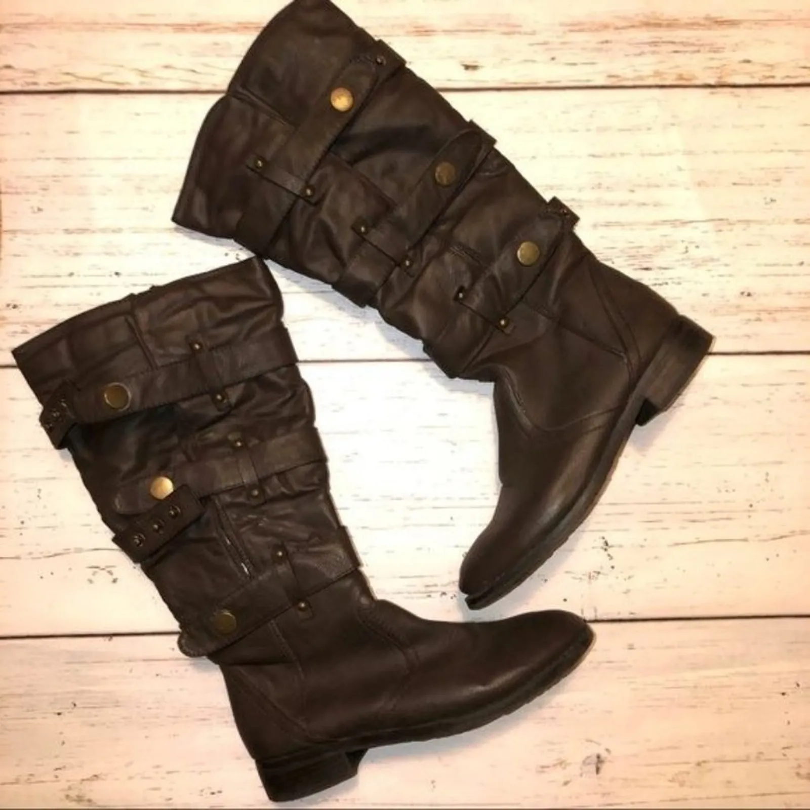 Avenue Women's Dark Brown Wide Calf Boots Size 8 - Image 11