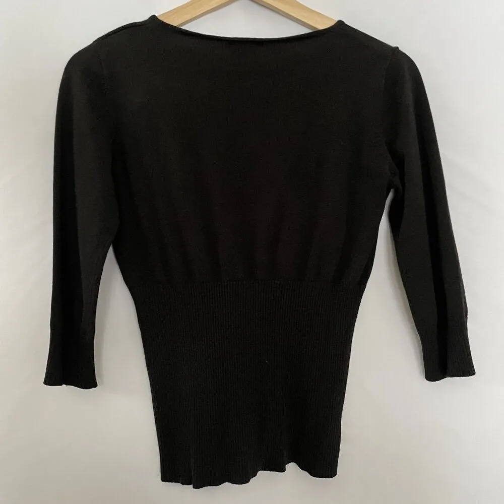 Cool Attitudes 3/4 sleeve cotton rayon nylon sweater v - Image 7