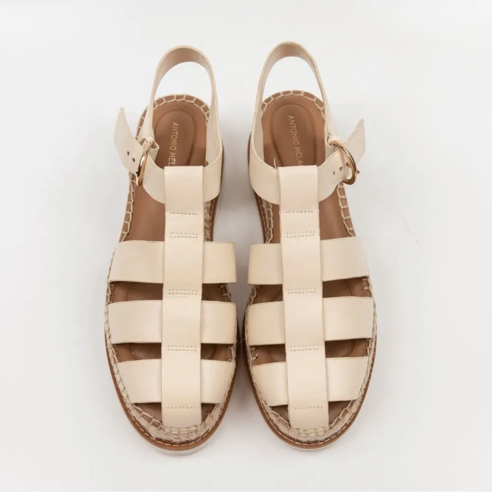 Antonio Melani Carolie Espadrille Platform Wedge Fisherman Sandals cream - Image 2