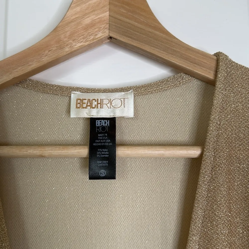 Beach Riot Dixie gold shimmer dress - Image 11