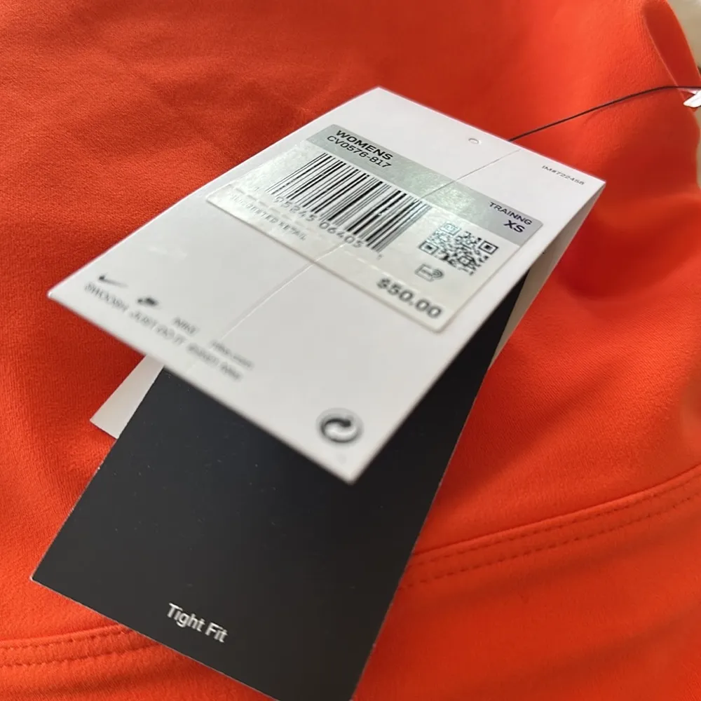 NWT Nike Yoga Luxe Cropped Tank CV0576-817 Size XSmall Orange Sports - Image 6