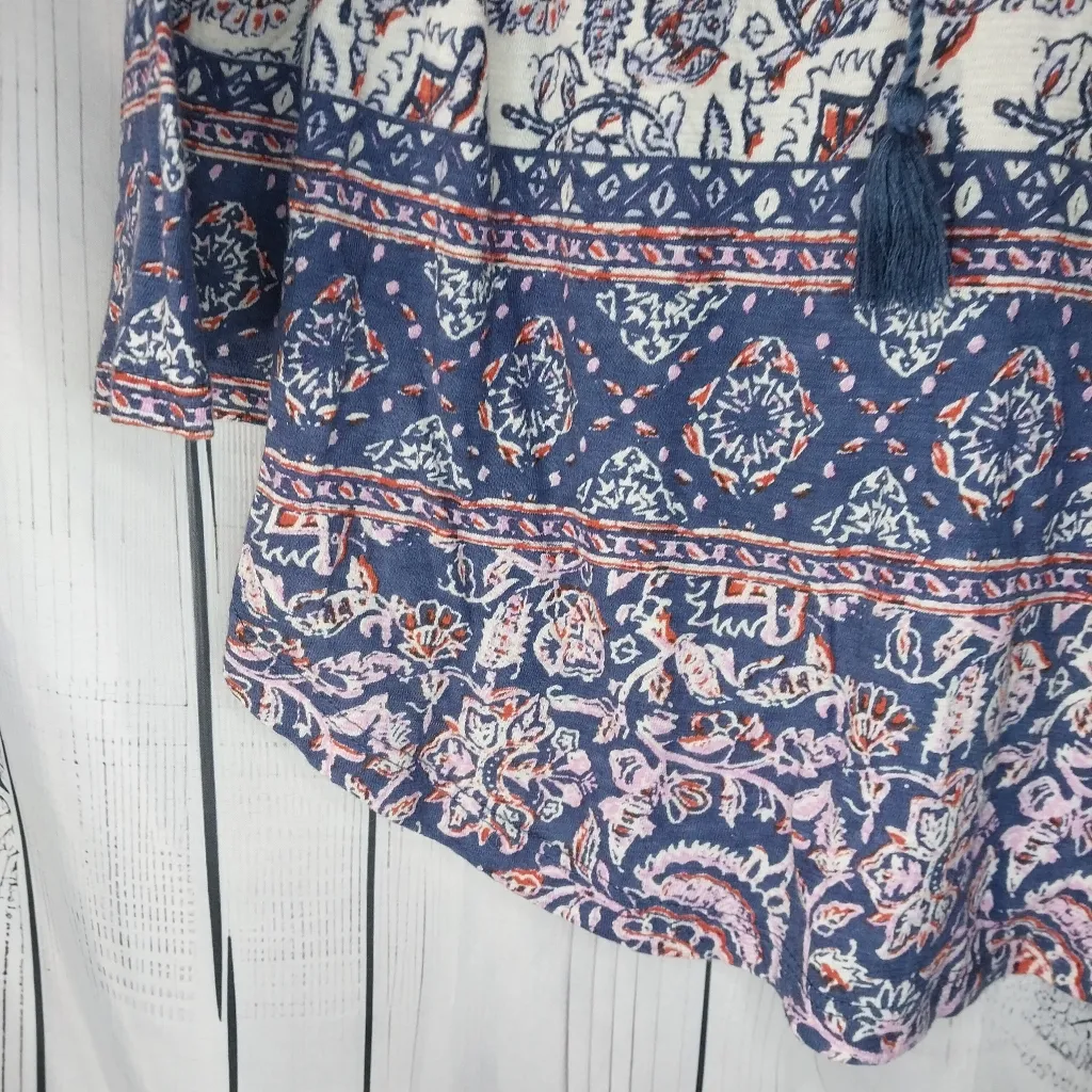 Lucky Brand Bohemian Peasent Lace-Up Women's Top - Image 5