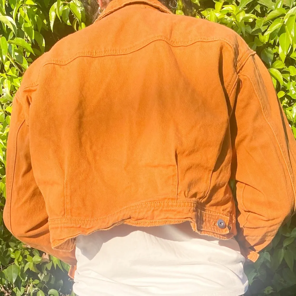 Forever 21// orange Jean jacket - Image 2