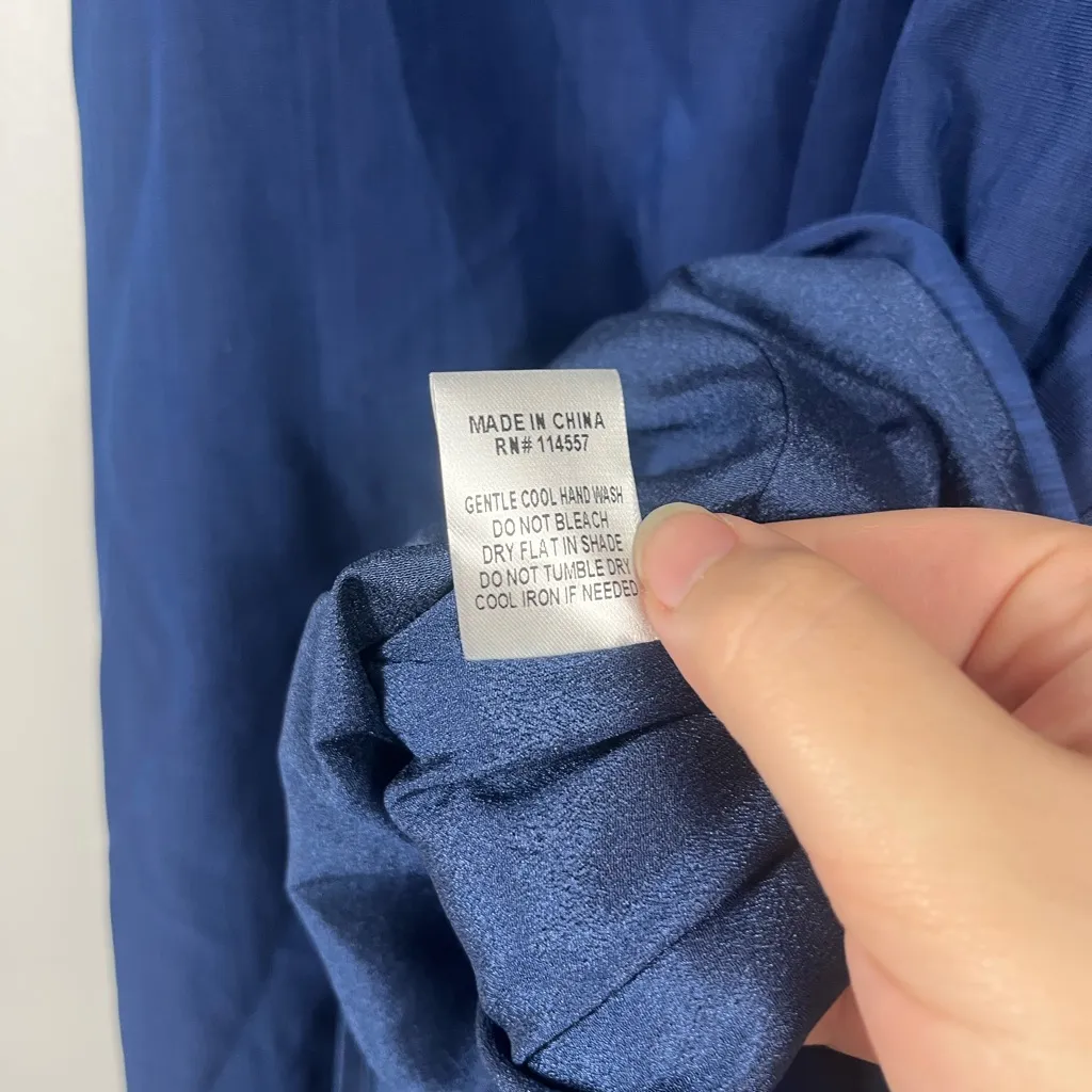 New THML Navy colorblock Novelty Dress size XS pink orange preppy girly - Image 9