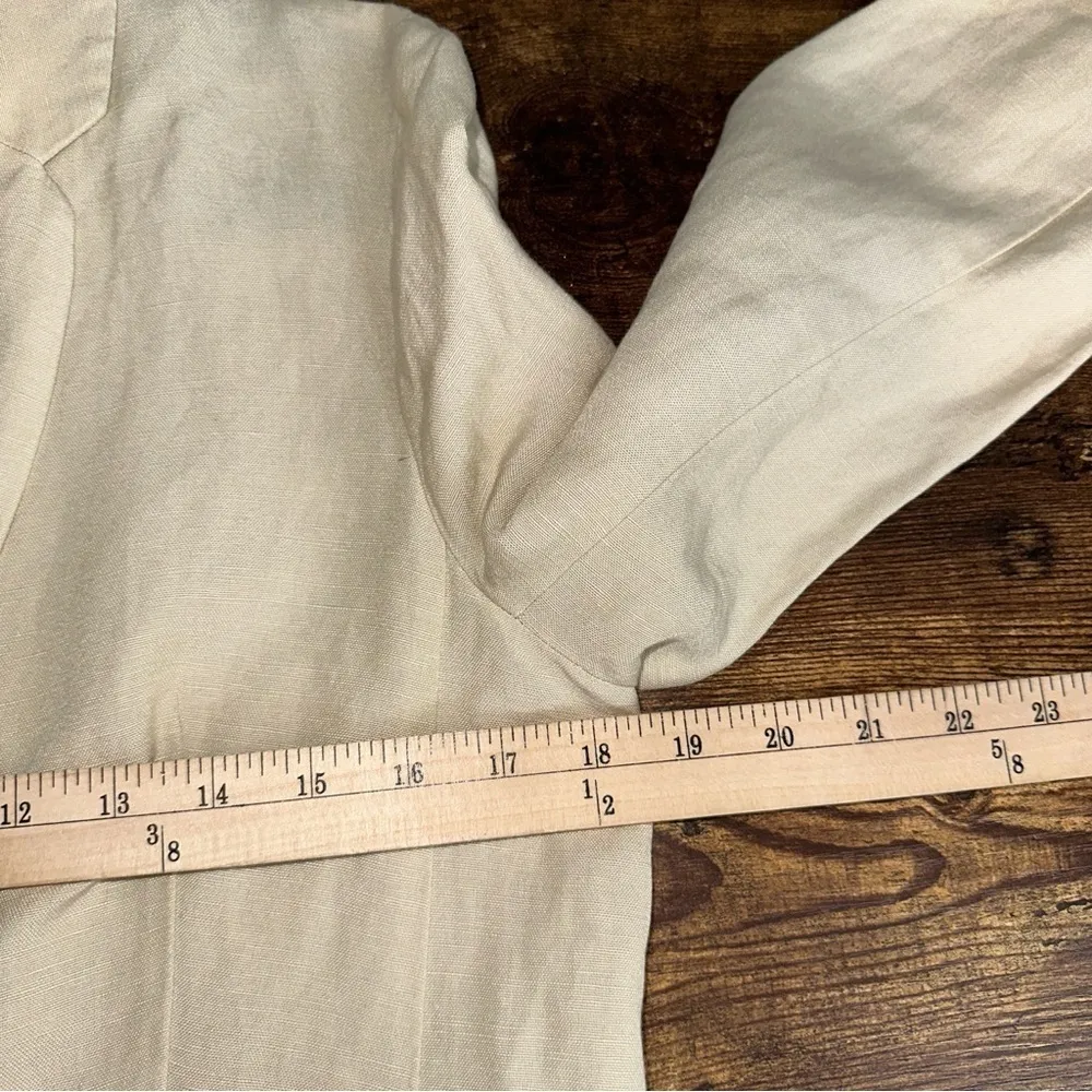 Rails Blazer Women Small Taupe Flynn Linen Blend Career Office Light Academia - Image 4