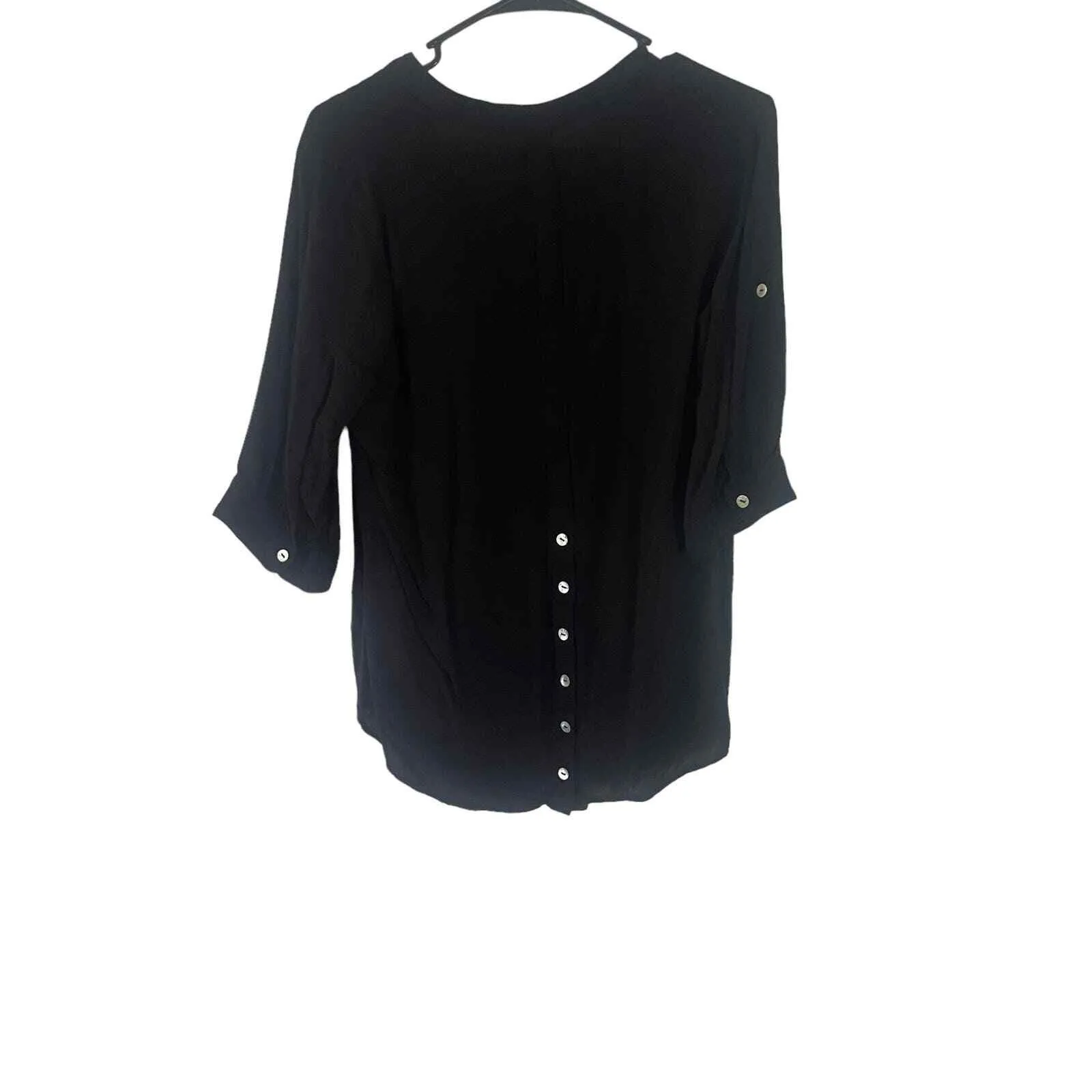 Love Tree Women's Size Large Light Weight‎ Sheer Button Up Blouse - Image 6