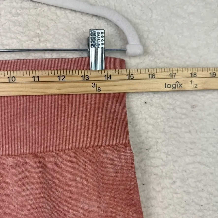 Freely Leggings Womens Large Pink High Waisted Seamless Laser Cut Yoga Workout - Image 5