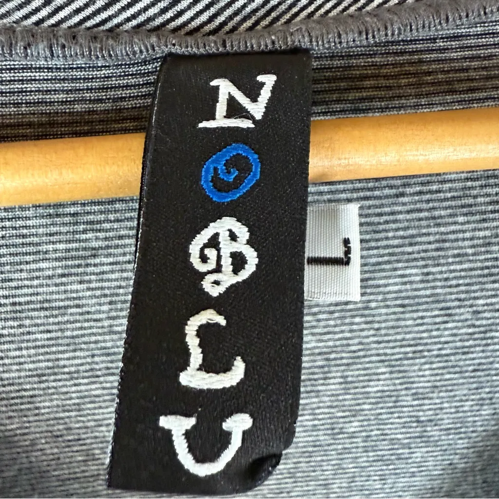 Noblu Size Large Vneck 3/4 Sleeve Gray Tiered Dress Designer NWOT Formal‎ Wear - Image 4