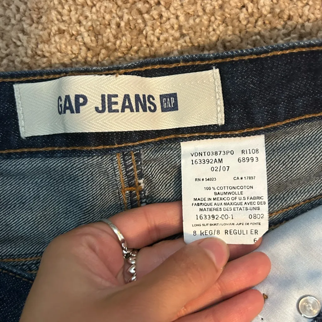 GAP Dark Blue Denim Skirt Size 8 Regular - Image 8