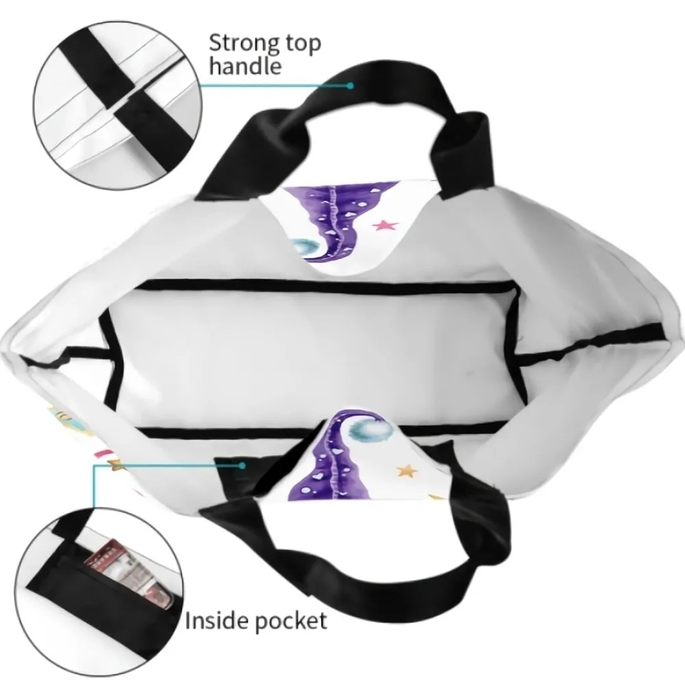 💕Magic Watercolor Gnomes Shoulder Bag Large Reusable Eco-friendly💕 - Image 8