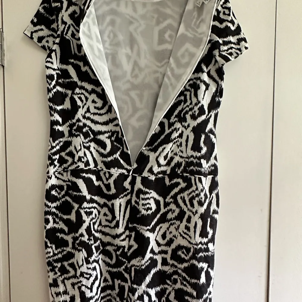 Pendleton Abstract Black and White linen blend Dress size 14 - Image 5