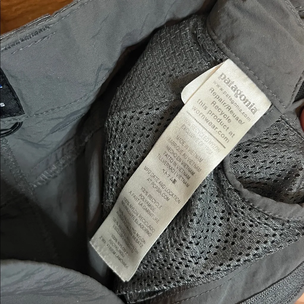 Patagonia Traveler Outdoor Hiking Jogger Pant Asphalt Gray Cargo Medium - Image 8