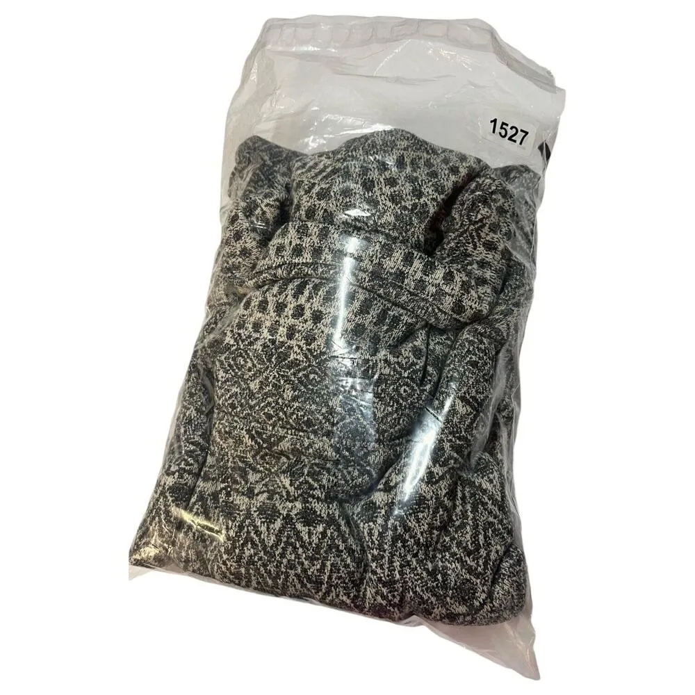 Columbia Sweater Womens M Geometric Pullover High Neck Long Sleeve Outdoor Gray - Image 11