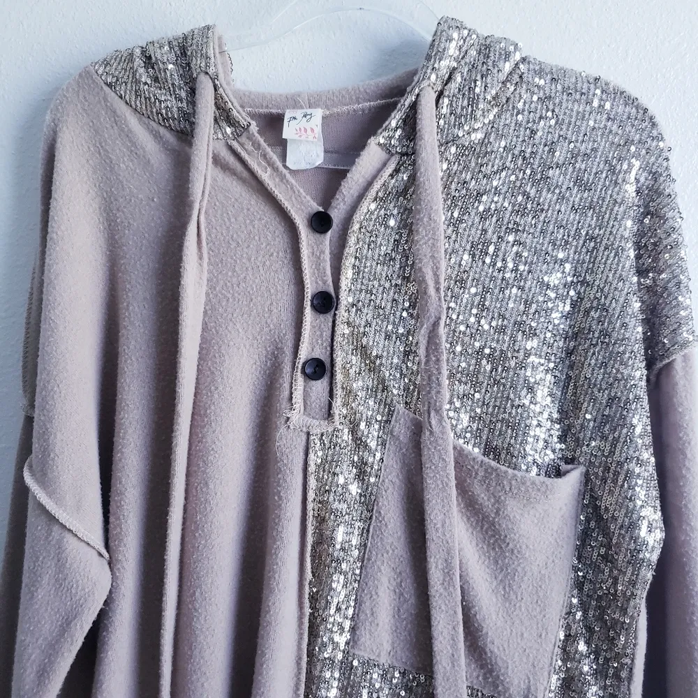 7th Ray  Sequin Boutique Sweater Hoodie - Image 2