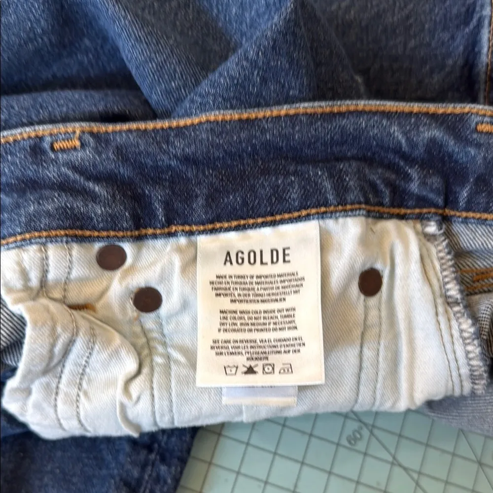 Agolde Deep Blue Denim Jeans - Image 9