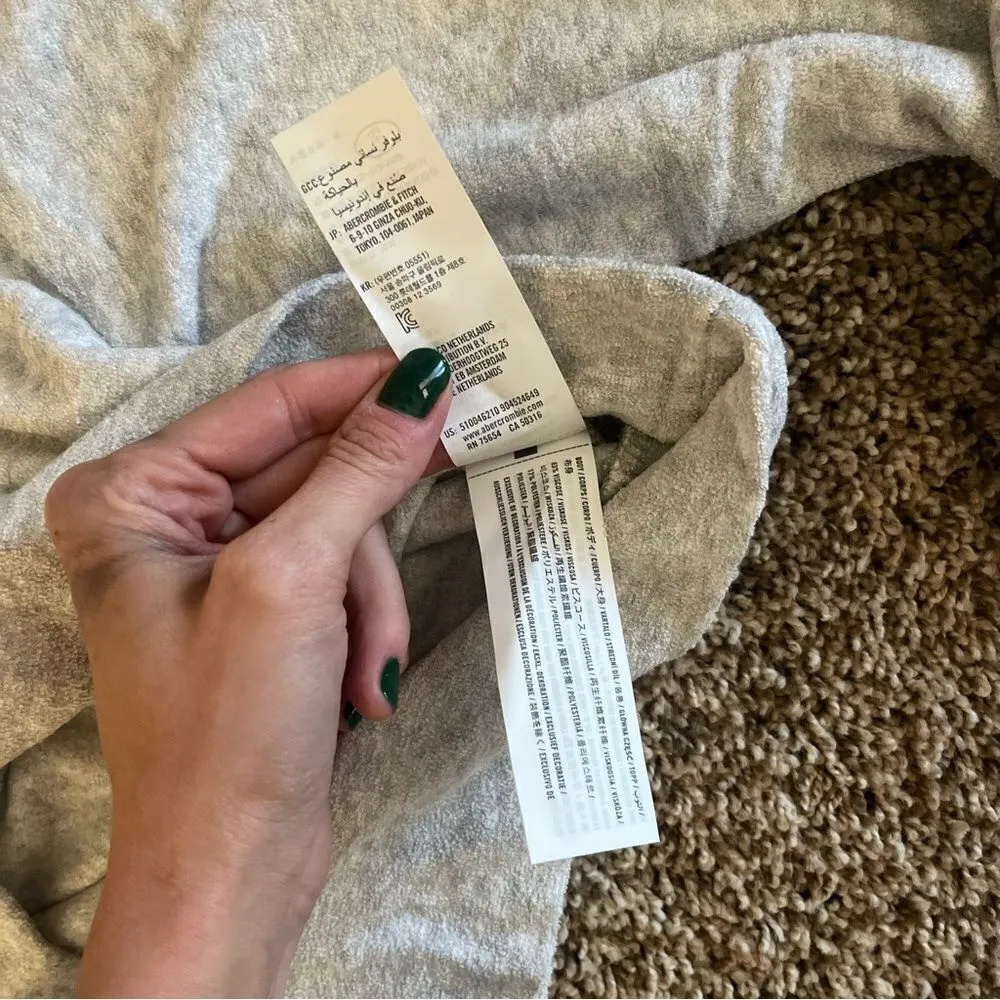 Gilly Hicks Terry Oversized Sweatshirt Crew Gray - Image 6