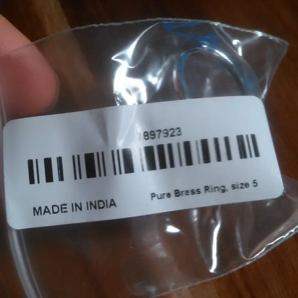 Thai Black Spinel Adjustable Brass Ring (Size 5) - Image 10