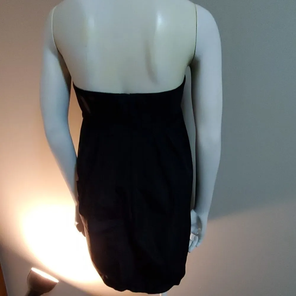 BCBGeneration Black Strapless Ruffle Top Dress (12) - Image 4