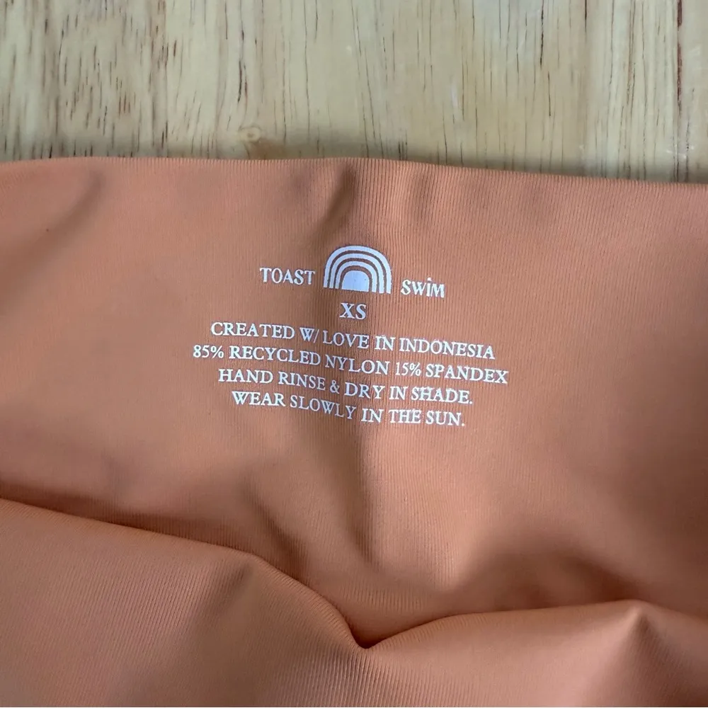 Free People X Toast Swim Apex Bikini Top Sandstone Size XS - Image 6