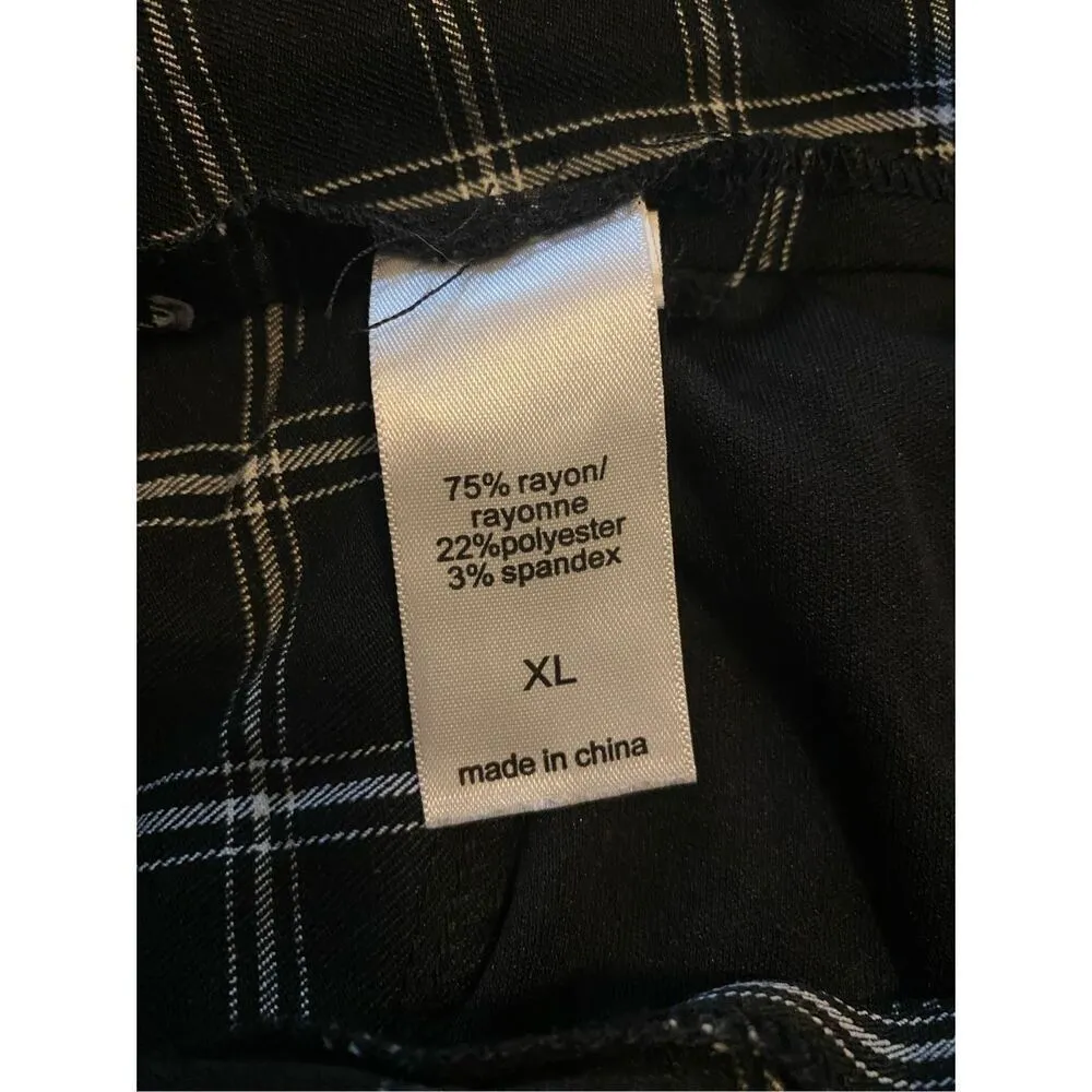 Maurices Checkered Straight Leg Leggings Pants Career Formal Workwear - Image 6