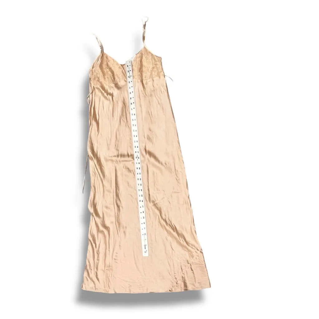 Vtg Y2K 100% Silk Babydoll Slip Dres M Cream Champagne Fairy Coquette Sarah Size M - Image 8