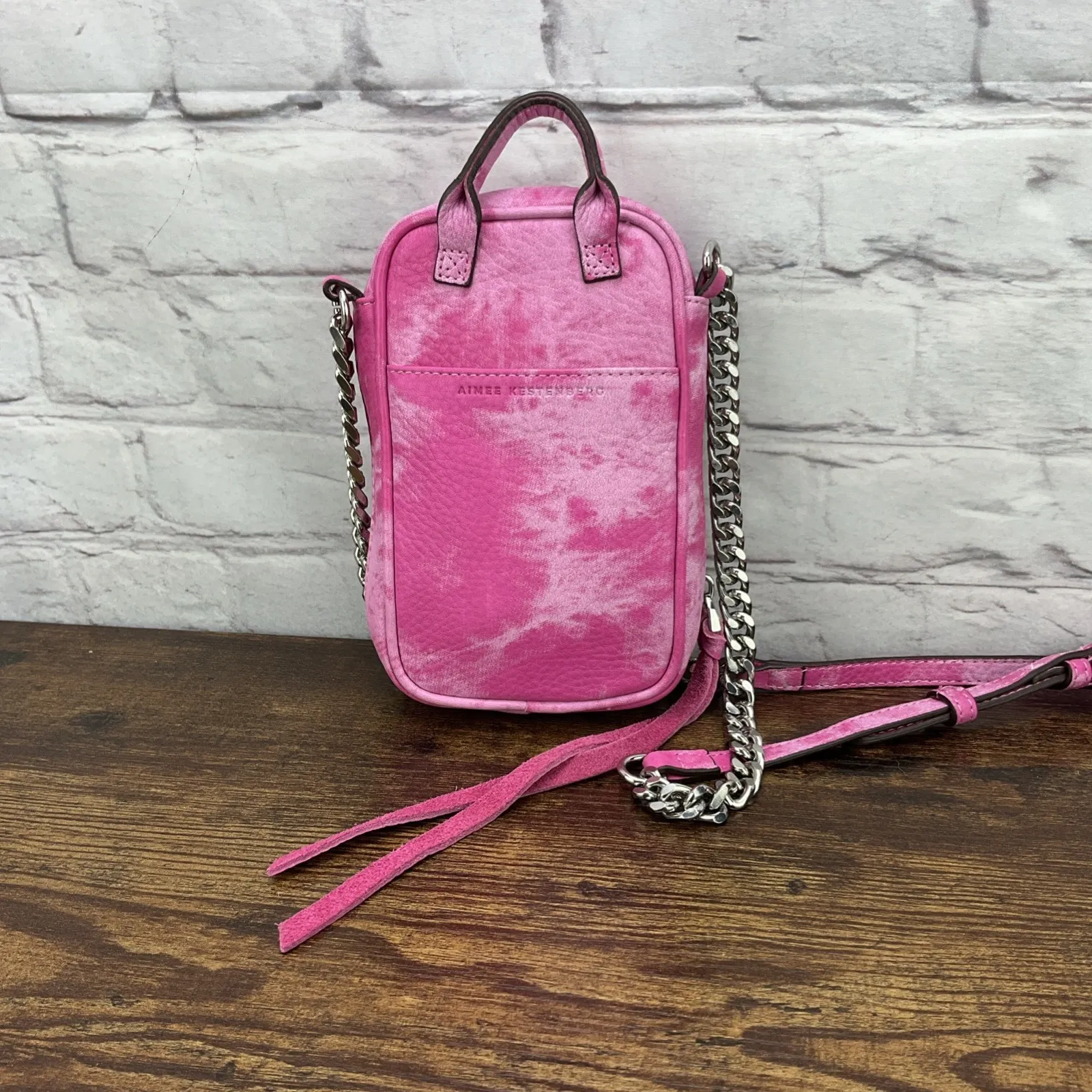 Aimee Kestenberg  Leather Crossbody with RFID Tamitha Pink‎ - Image 2