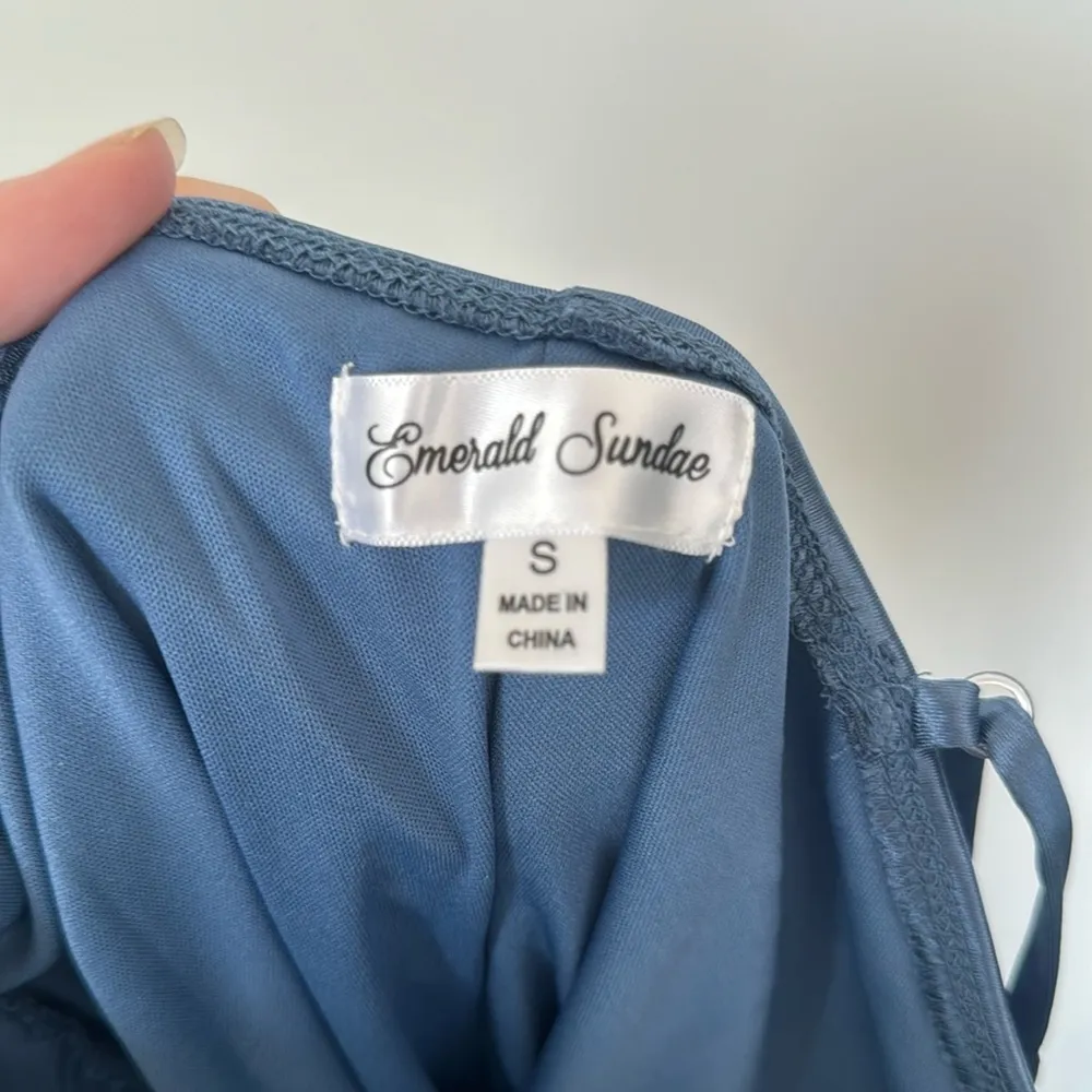 Emerald Sundae Satin Mini Dress Size S - Image 2