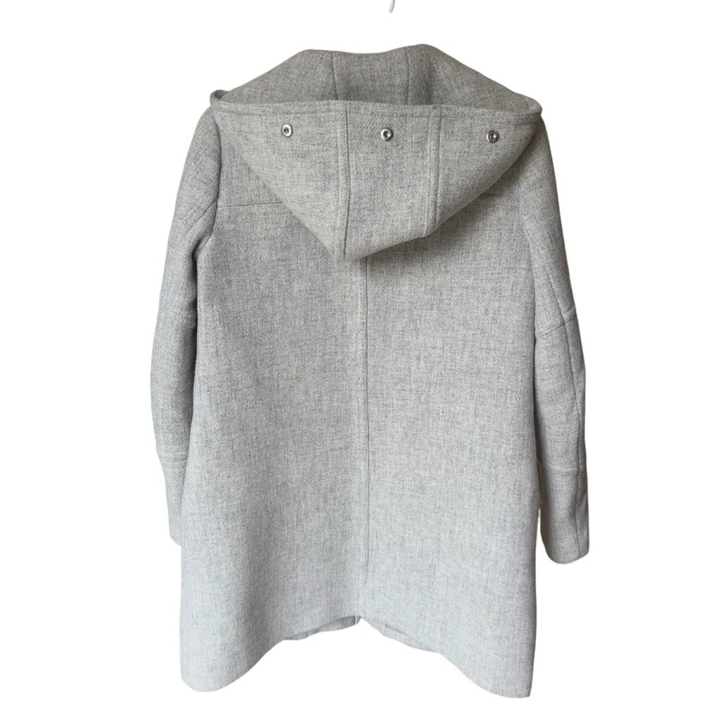 J.Crew Italian Wool Gray Parka Winter Coat Long‎ Warm Jacket Size 0 Classic Chic - Image 4