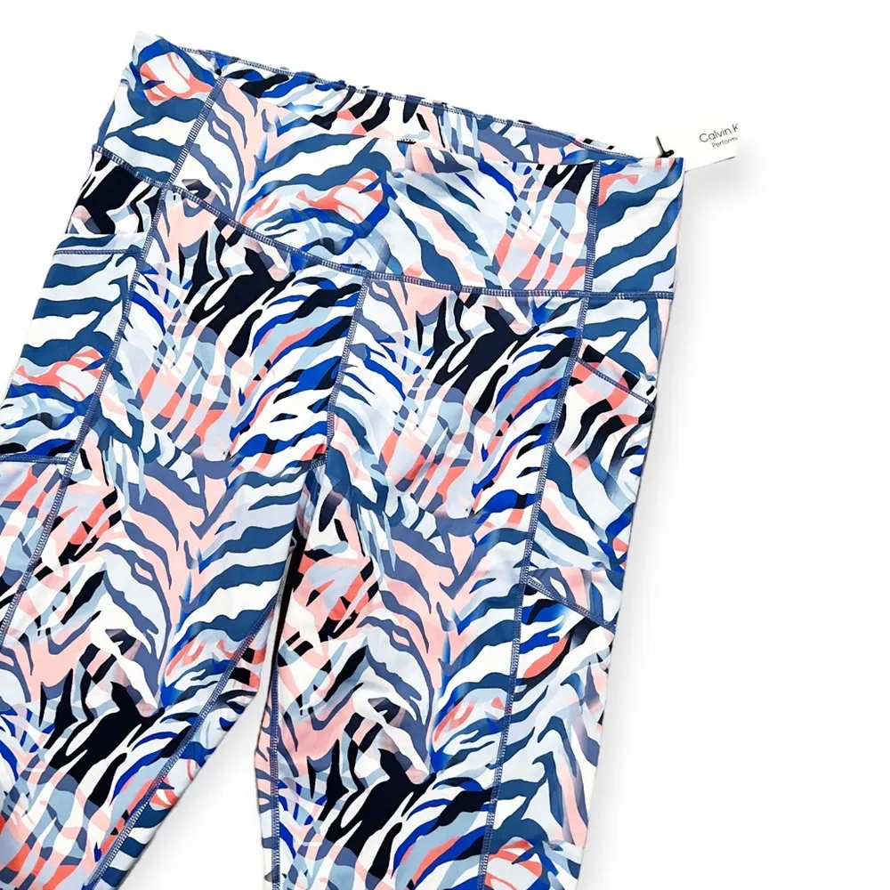 Calvin Klein Perf Printed High Waist 7/8 Leggings Plus Size 1X New w/Tag $69.50 - Image 4
